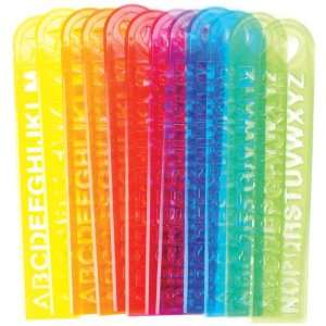    Party Favor 12 Pack Alphabet Rulers Arts, Crafts & Sewing