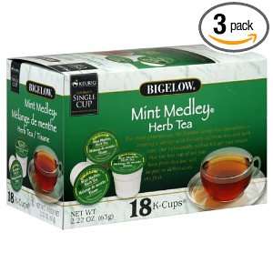 Bigelow Mint Medley Herb Tea, 18 Count K Cups for Keurig Brewers (Pack 