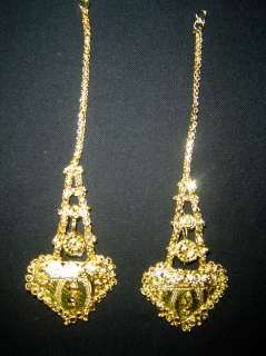 Bollywood India Jewelry Jodha Akbar Gold Bridal Necklace set 9 Pcs 