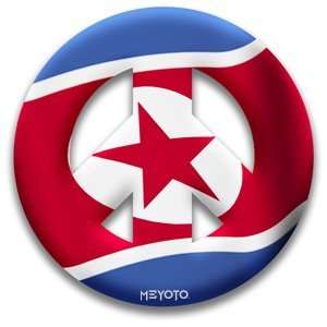    Peace Symbol Magnet of North Korea Flag by MEYOTO 