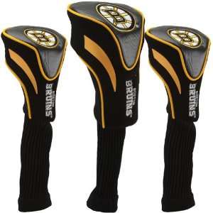  Boston Bruins 3 Pack Contour Fit Headcovers   Black 