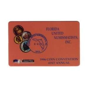   Card 5m Florida United Numismatists FUN 1996 Convention; Coins PROOF