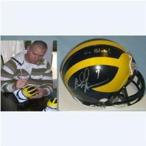 Chad Henne (Michigan Wolverines) Signed Autographed Mini Helmet (PSA 