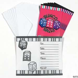  Bunco Bash Invitations   8 Invitation Set