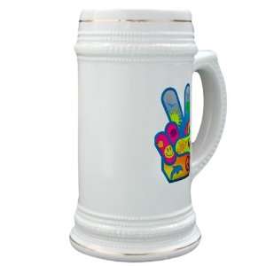   Mug Cup) Peace Sign Hand Symbol Dolphin Smiley Face 