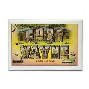  Fort Wayne Indiana Vintage Art Vintage Rectangle Magnet by 