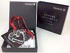 Orrefors 2004 Annual Ornament Crystal Candy Cane Heart 