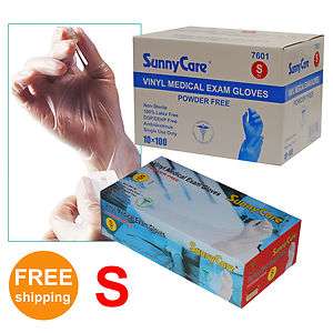   Disposable Powder Free Vinyl Medical Exam (Nitrile Free) Gloves Small