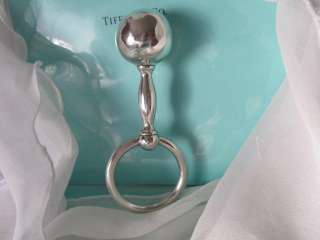 Vintage Tiffany & Co. Baby Rattle & Teether Ring Sterling Silver 5 