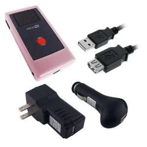Flip Mino & MinoHD Silicone Skin Combo (PINK) w/ USB Extention Cable 