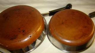 Vintage Revere Ware Copper Clad bottom 8 and 9 inch fry pan skillets 
