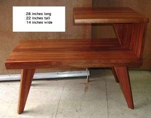 vintage hawaiian koa wood end table hawaii furniture  