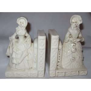  Vintage China Victorian Ladies Bookends 