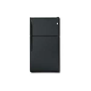   Profile 217 Cu Ft Top Mount Refrigerator   Black on Black Appliances