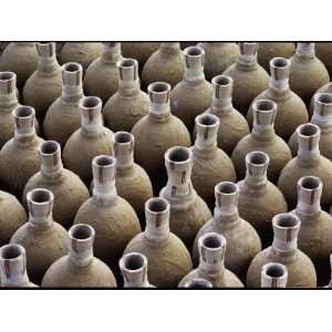  Made Clay Vases are Lined Up, Waiting to Be Baked in a Kiln National 