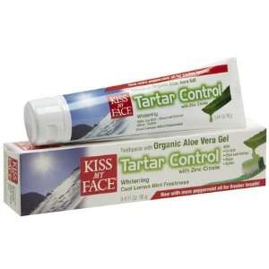 Kiss My Face Tartar Control Toothpaste with Aloe Vera 3.4 oz (Quantity 