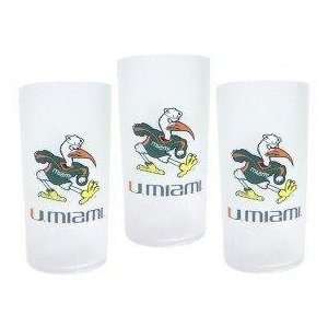  Miami Hurricanes NCAA Tumbler Drinkware Set (3 Pack 