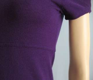 Theory Turtleneck Wool Knit Dress Marysol Purple P XS  