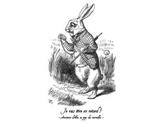 White Rabbit Pocketwatch Alice in Wonderland T Shirt  
