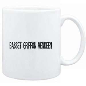Mug White  Basset Griffon Vendeen  SIMPLE / CRACKED / VINTAGE / OLD 
