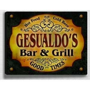  Gesualdos Bar & Grill 14 x 11 Collectible Stretched 