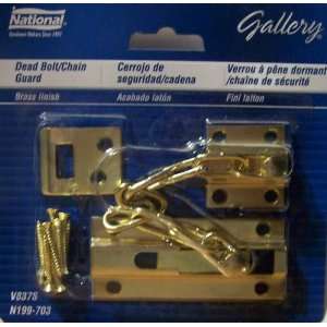   Bolt/Chain Guard   Surface Mount & Mortise (Brass Finish). Kitchen