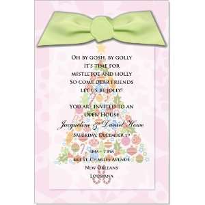  Ornamental Tree Pink Vellum Invitations