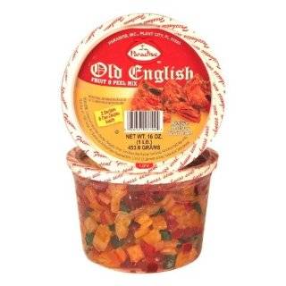 Paradise Old English Fruit and Peel Mix, 16 Ounce Tubs (Pack of 4)