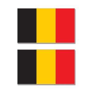  Belgium Country Flag   Sheet of 2   Window Bumper Stickers 