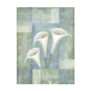  Sky Lillies with border by Maria Girardi. Size 12.00 X 16 