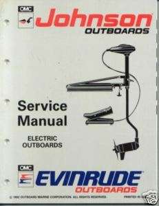 1993 Johnson Evinrude electric Outboard Service Manual  