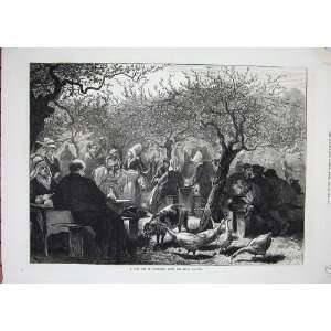   1873 Fete Day Normandy France Apple Harvest Trees Art