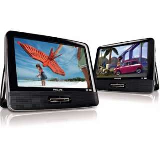 PHILIPS 9 FLAT TFT LCD PORTABLE CAD DUAL TWO 2 SCREEN DVD CD  