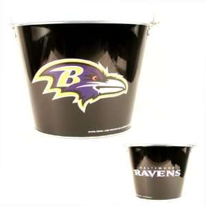 Baltimore Ravens Black Metal Beer Bucket 