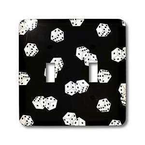 Janna Salak Designs Bunco   Black and White Dice Print   Light Switch 