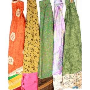   of Five Wrap on Vintage Sari Magic Skirts   Art Silk 