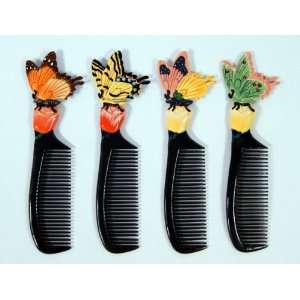  Wholesale Pack Handpainted Assorted Butterfly Insect Comb 