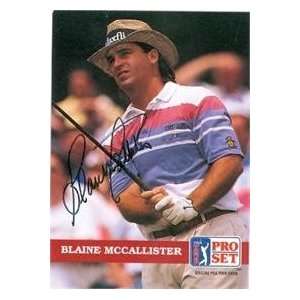  Blaine McCallister autographed Trading Card (Golf 