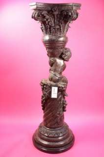 VERY TALL GORGEOUS PILLAR SHOWCASE SCULPTURE REAL BRONZ  