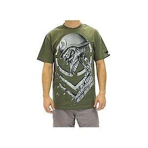 Metal Mulisha Broken Tee (Military) XLarge   Shirts 2012
