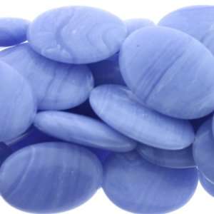  Synthetic Blue Lace Agate  Oval Puffy   25mm Height, 18mm 
