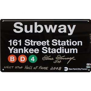  Rich Goose Gossage Autographed Yankee Stadium Subway Sign 