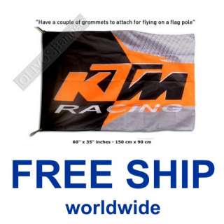 GREAT New KTM RACING motorcycle banner flag grey 3x5ft  