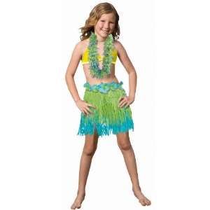   By Amscan Child Two Tone Blue / Green Grass Skirt 