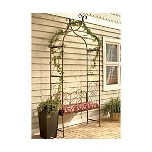  Metal Arched Arbor with Bench   Improvements Patio, Lawn 