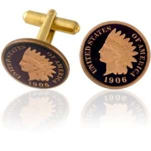  Indian Head Penny Coin Cuff Links CLC CL105 Jewelry