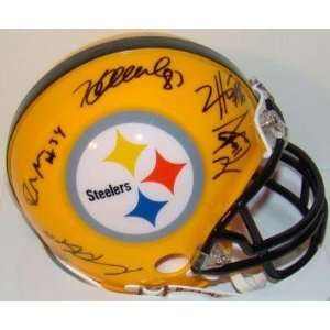  Steelers Team 9 SIGNED Mini Helmet JSA   Autographed NFL 