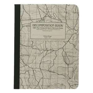  Michael Roger Topographical Map Decomposition Book, Grey 