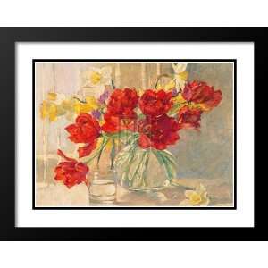  Valeriy Chuikov Framed and Double Matted 20x23 Red Tulips 