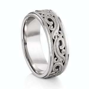  ARTCARVED ® Palladium Wedding Band   ARDENT Jewelry